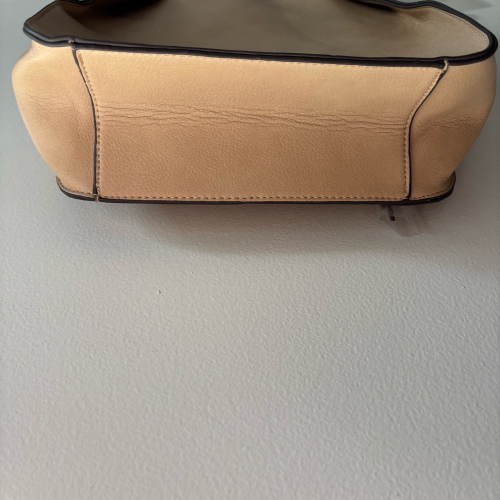 NWT Dolce Vita Tan Faux Leather Cross Body Purse Handbag Faux Snake Skin Strap - Picture 10 of 10